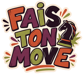 Sticker «&nbsp;Fais ton move&nbsp;» avec un cavalier.